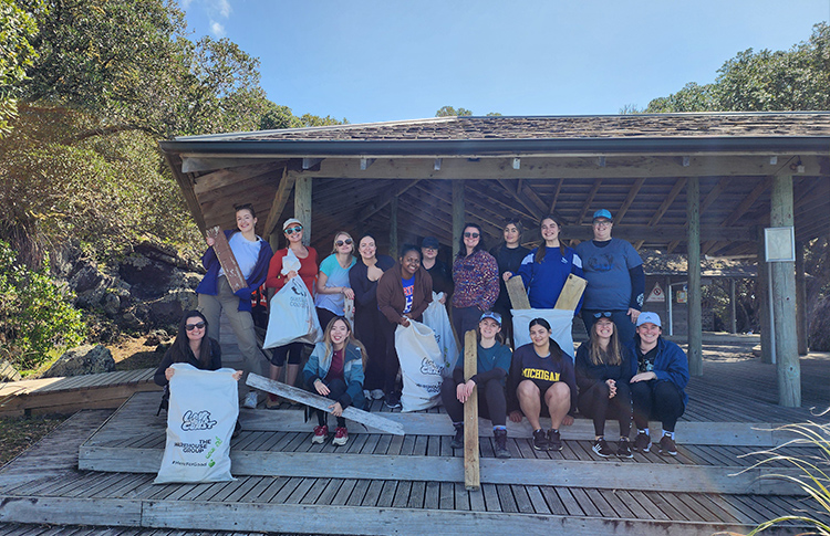 Day out clearing up rubbish on Rangitoto Island