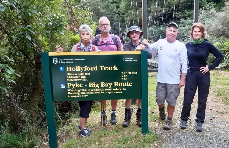 Starting the Hollyford Hike