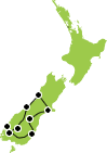 10 Days Southern Spectacular Christchurch to Christchurch itinerary Map