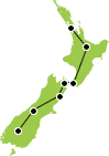 13 Day Great Sights New Zealand Map