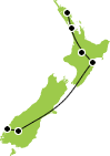 13 Day New Zealand Exclusive Tour Map