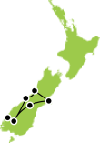 7 Day Southern Alpine Circuit Small Map