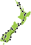 New Zealand Rail, Cruise & Coach Tour Small Map