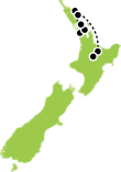 New Zealand North Island Winter Honeymoon Small Map