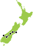 Ultimate South Island Self Drive Golf Tour Small Map