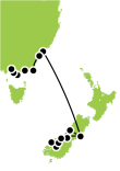 New Zealand & Australia Self Drive Tour Small Map