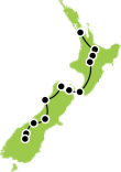 The Complete New Zealand Hiking Adventure Small Map