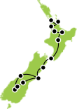 20 Day New Zealand Undercover Haka Plus Tour Small Map