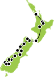 Ultimate New Zealand Adventure Tour Small Map