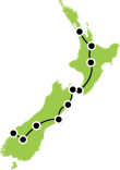 classic 2 week north and south island self drive map