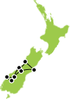 12 day South Island sensation honeymoon Small Map