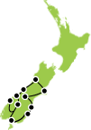 Tour Map: 14 Day Signature Best of South Island