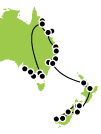 Map of Itinerary for G Adventure - Best of Down Under: Australia & New Zealand 