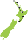 Luxury Lodges of New Zealand North Island self drive tour small map