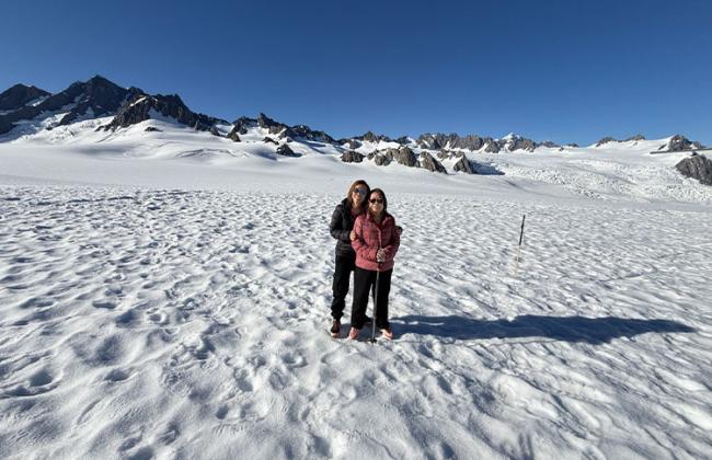 Snow landing Franz Josef