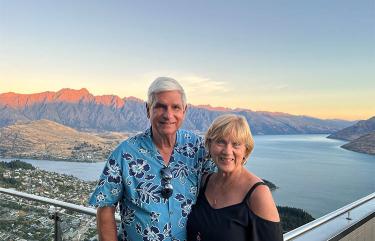 Jack & Karen explore the view of the Remarkables