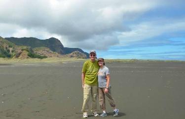 Black Sand Beach New Zealand