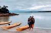 Kayaks on beach