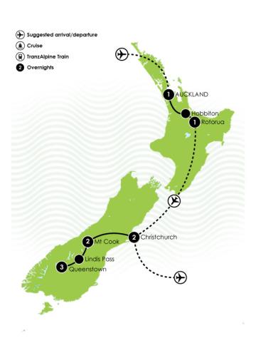 Tour Map: 10 Day Essential LOTR Filming Locations