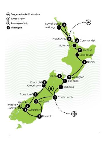 The Full Monty South to North Experience Large Map