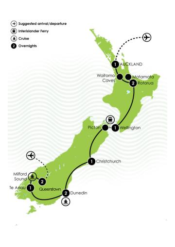 Tour Map: 11 Day Nature & Wildlife Discovery