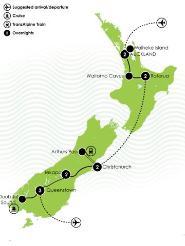 Tour Map: Nat Geo Discover NZ 